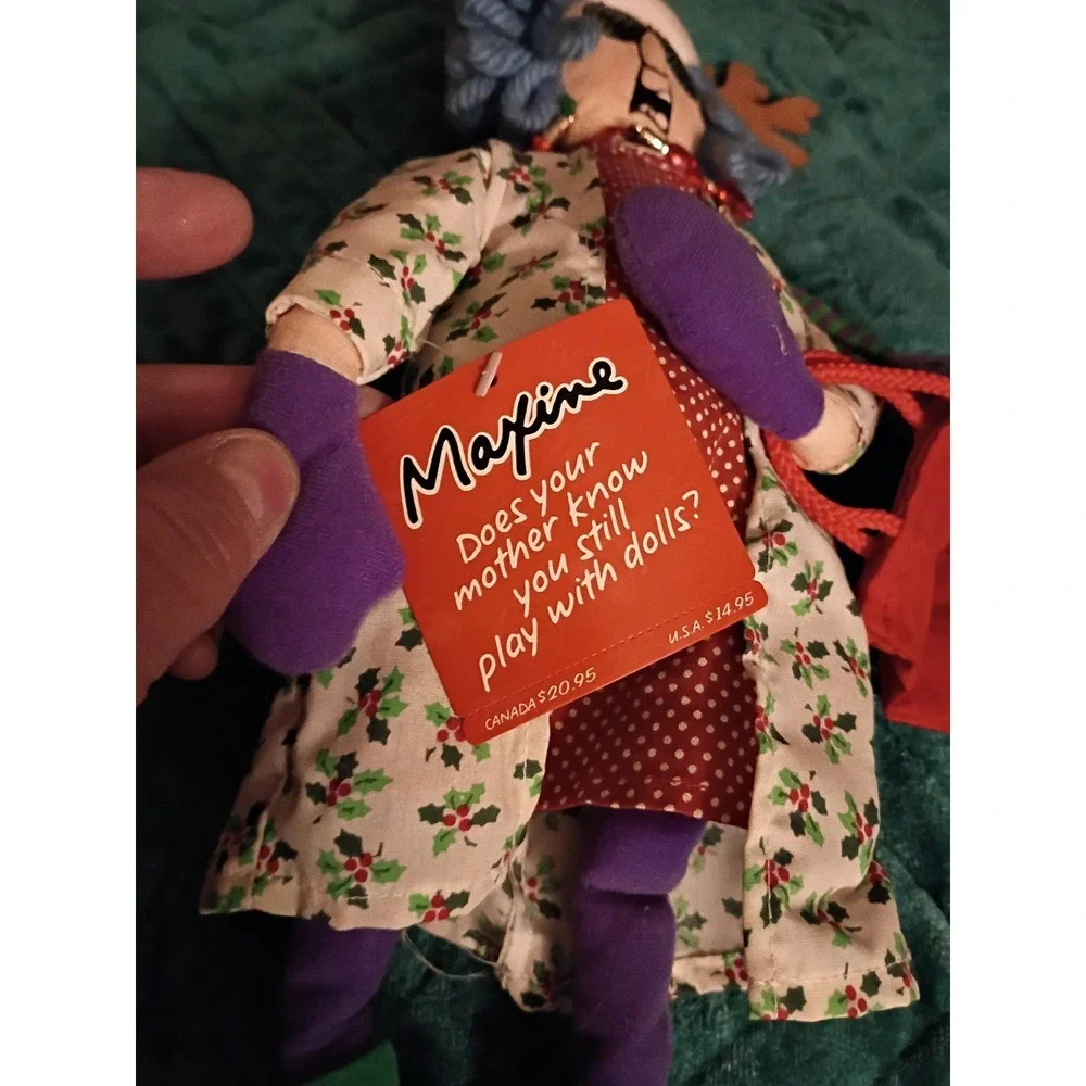 MAXINE PLUSH Stressed In Holiday Style Hallmark Christmas doll